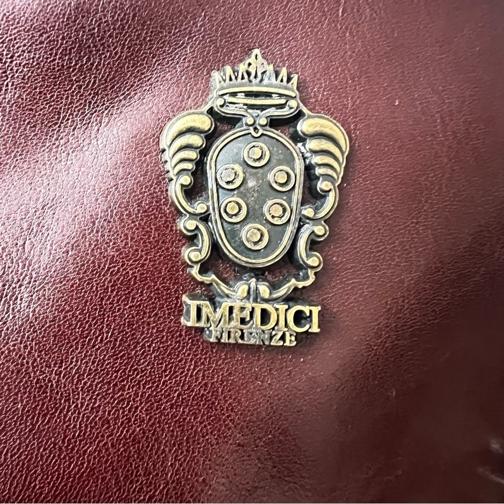 I MEDICI FIRENZE RARE NWT BURGUNDY LEATHER BAG - Made in Italy - Picture 11 of 11